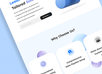 SaaS Product Landing Page app design blue branding crm landing page lead agency saas product ui ux web design webdesign why choose us why choose us page