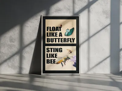 Muhammad Ali poster art askforfeedback butterfly poster dayliposter decoration design graphic design home illustration poster