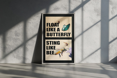 Muhammad Ali poster art askforfeedback butterfly poster dayliposter decoration design graphic design home illustration poster