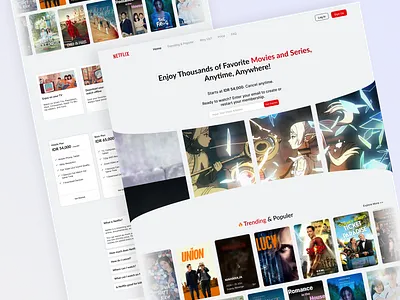 Landing Page Netflix Re Design app design card card ui design design inspiration dribbbleshots landing page landingpage minimal design netflix redesign shots ui user interface web design