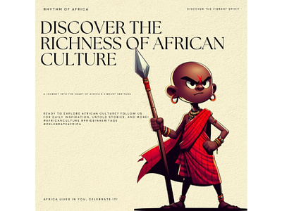 Discover the Vibrant Spirit of AfricnV Culture! 3d animation branding graphic design logo motion graphics ui