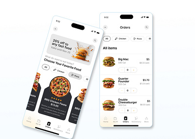 Pizza App branding design graphic design illustration logo ui ux vector