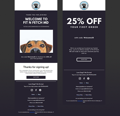 Email Designs for Dog Guard Brand newsletter