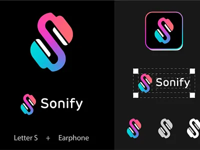 Sonify Branding Modern Logo Design abstract logo app logo best logo brand identity brand logo branding logo design modern logo s letter s logo s modern logo s tech tech logo