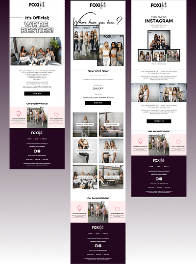 Email Designs for Filmware Fashion Brand newsletter