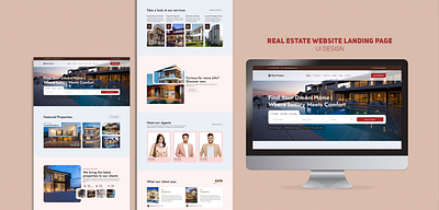 Real Estate Website Home Page UI Design design digital product design landing page minimaldesign modern design productdesign real estate realestate ui uiux uiux design user experience user interface userresearch ux web web ui design webdesign