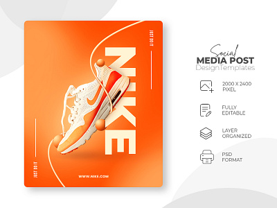 Nike Sneakers Shoe Poster Design | Banner banner graphic design