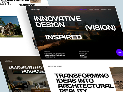 Tailored // Architecture Agency // 2024 architecture design interface interior landing page minimal ui uidesign visual design website