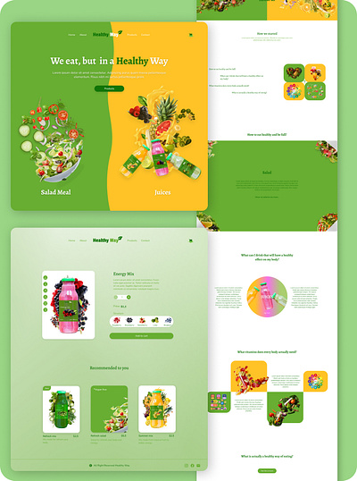 Healthy Way (healthy life) design ui ux webdesign