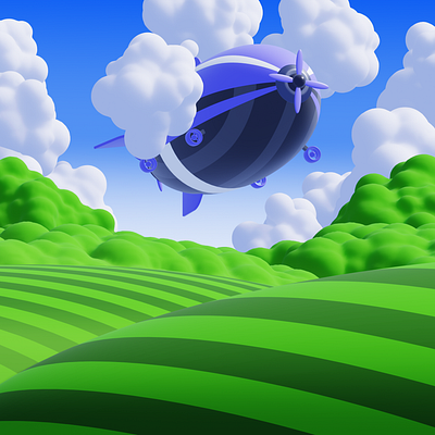 A thing in the sky 3d b3d design illustration visual design