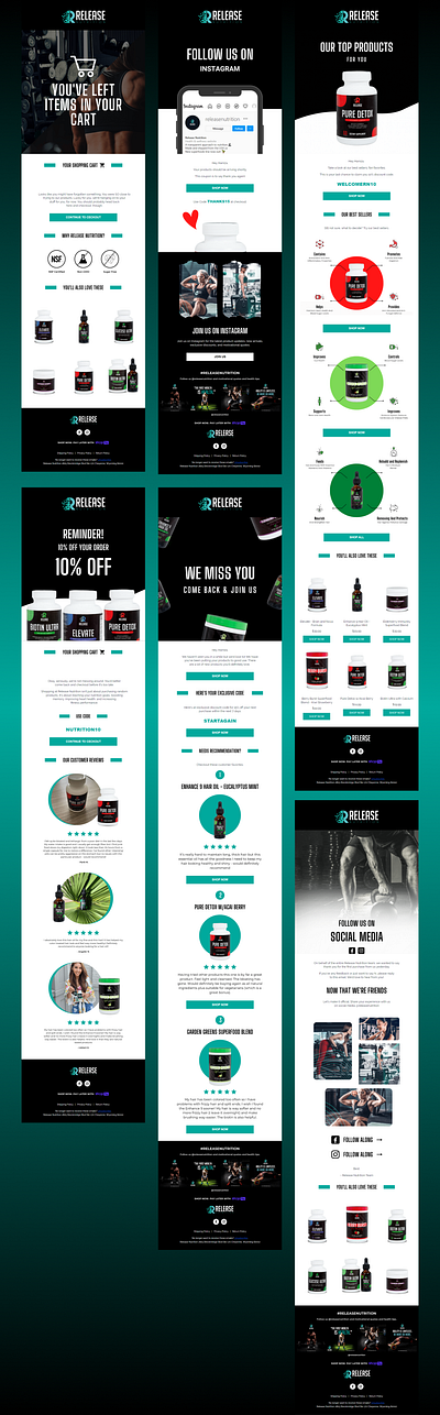 Email Designs for Proteins Brand newsletter