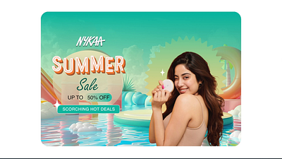 Nykaa Web banner motion graphics ui