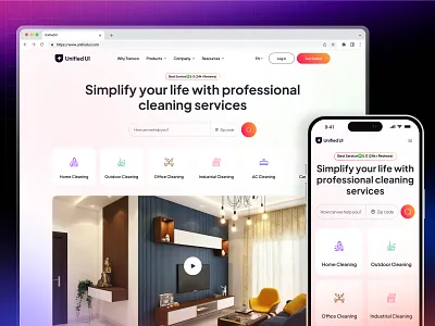 UnifiedUI — Hero Section design digital business fintech business hero section landing landing page tech design ui ui design unified ui unifiedui ux web design website