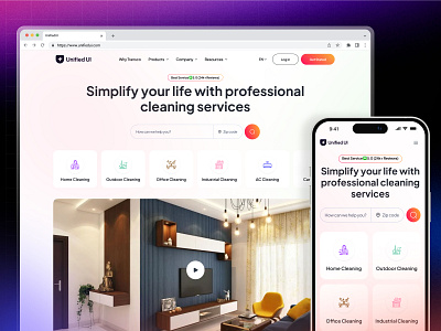 UnifiedUI — Hero Section design digital business fintech business hero section landing landing page tech design ui ui design unified ui unifiedui ux web design website