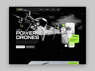 Quard Drone Futuristic Concept (Freebie) advance animation cloud concept dark drone figma free freebie future futuristic graphic design mockup motion motion graphics prototype prototyping web website