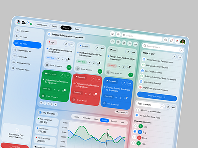 DuPro- Project Management Tool branding design figma figma design figma layout figma mockup figma prototype layout design mockup design project mangement software design tools design ui web design website concept website design website template