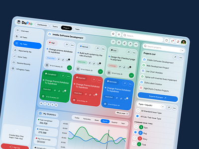 DuPro- Project Management Tool branding design figma figma design figma layout figma mockup figma prototype layout design mockup design project mangement software design tools design ui web design website concept website design website template