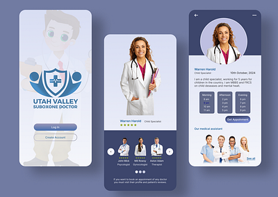 Doctor Appointment app's screen app appoinment app appointment booking app design doctors app interaction design minimal design simple ui user friendly user interface ux