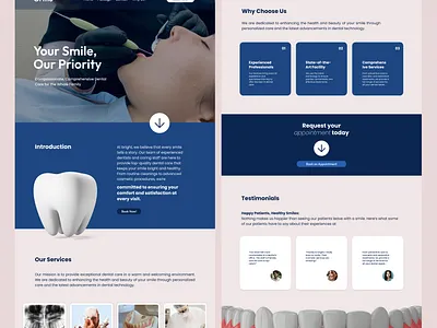 Ortho Landing Page Design figma graphic design landingpage ui ux web design