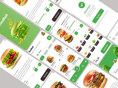 Food Ordering App UI graphic design ui