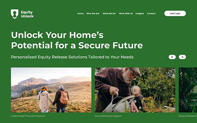 Equity Unlock Hero Design figma hero banner homepage landing page ui ui design web design website wordpress