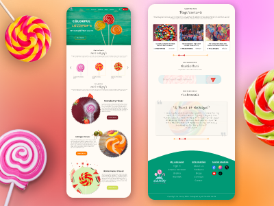 Landing Page For Lollipop Business Website adobe xd android app branding design illustration landing page landingpage product design ui ux web website