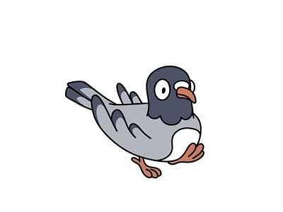 Pigeon walk cycle animation bird cycle pigeon procreate unity walk