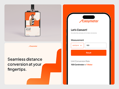 Easymeter - App Branding app branding branding branding app icon logo logo app measurement app ui ui logo user interface ux