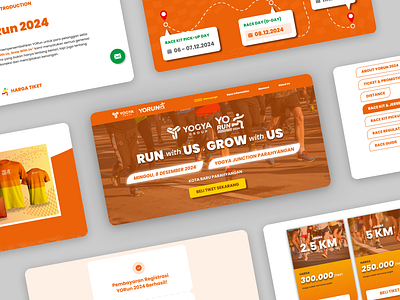 YORun - Running Event Website design running sport sport website ui ux website