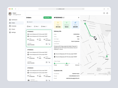 B2B Dashboard for Seamless Deliveries app design application b2b dashboard design figma orders ui