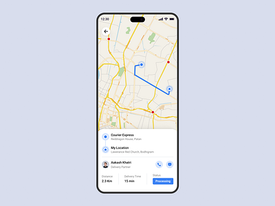 Daily UI Design Challenge #20 daily ui 20 daily ui design figma location tracker mobile app design parcel delivery ui ui design