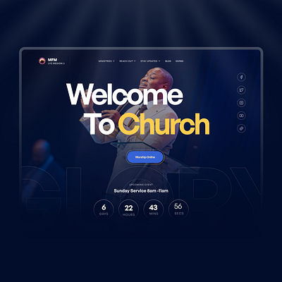 Church Landing Page design landing page mfm ui uiux web web design