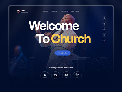 Church Landing Page design landing page mfm ui uiux web web design