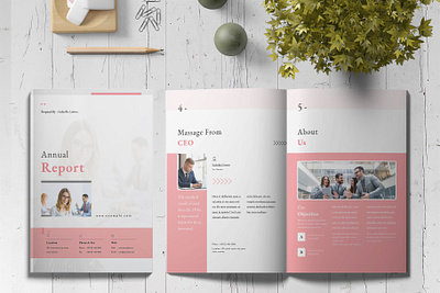 Annual Report Template namecard