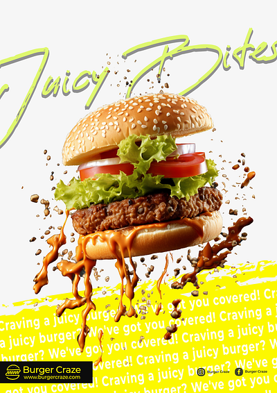 Burger Craze Flyer adobe photoshop advertising branding flyer