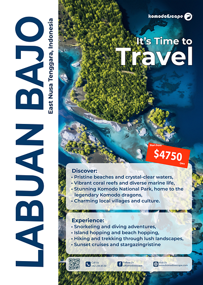 Labuan Bajo Flyer adobe photoshop advertising beauty design flyer ad illustration