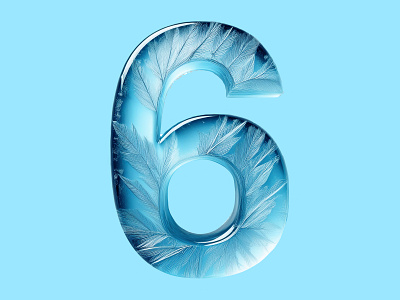 Six crystal counting crystal numbers digits fun graphic design ice counting ice numbers numbers six