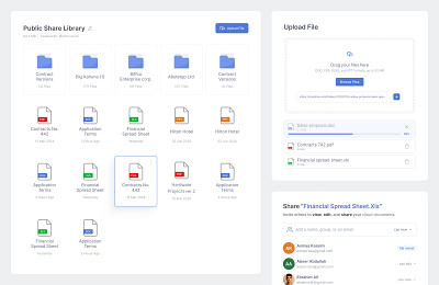 UI-UX for a Document Management System Features (DMS) app dms documents form library metadata portal share ui upload file ux