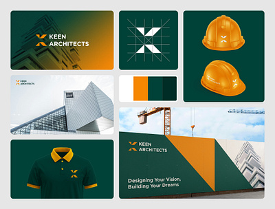 Keen Architects Logo Branding | Allyana Studio allyanastudio architectlogo architecturelogo brandidentity brandingexpert brandingidentity buildinglogo geometriclogo logodesign modernbranding modernlogo sharplogo visualidentity