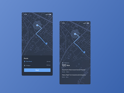 Location Tracker app dailyui dark day20 location location tracker mobile tracker