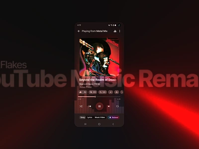 YouTube Music App Remake android app blur design graphic design material 3 material design minimal mobile app mockup modern music music player redesign typography ui ux youtube youtube music