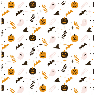 Seamless pattern illustration for Halloween