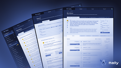 Rally [Visual System 0.0.1] admin panel clean component library component system components design system figma forms product design search sidebar timeline ui ux ux design web design wireframes