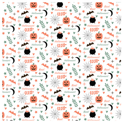 Seamless pattern illustration for Halloween!