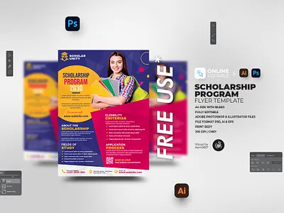 Scholarship program Flyer aam360 aam3sixty concept design education consultancy brochure education fair education loans educational grant flyer template free flyer higher education illustration learning opportunity scholarship flyer scholarship poster scholarship program student award study in abroad study stipend tuition assistance