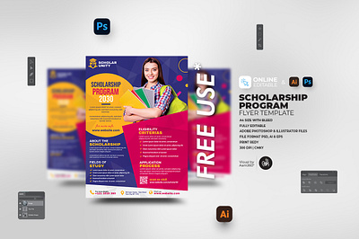 Scholarship program Flyer aam360 aam3sixty concept design education consultancy brochure education fair education loans educational grant flyer template free flyer higher education illustration learning opportunity scholarship flyer scholarship poster scholarship program student award study in abroad study stipend tuition assistance