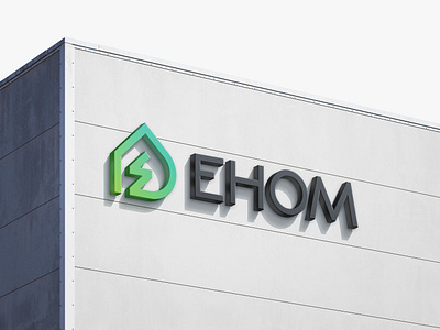 Minimalist Logo for EHOM: Sustainable Solar Energy Home System brand identity branding clean lines logo eco friendly energy icon green technology house logo innovative logo leaf logo logo design minimalist branding minimalist logo modern logo renewable energy branding smart home solar energy logo solar power sustainable energy sustainable solutions visual identity