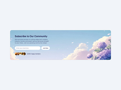 Email Subscribe Section 🪻 call to action cta design landing landing page minimal saas ui web design