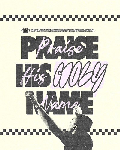 Praise His Holy Name | Christian Poster christian