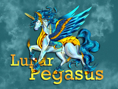 Pegasus 🌙 2d design artoftheday character design conceptart creative design digitalpainting fanart fantasy character design graphic design horsedesigns illustration procreate sketchbook